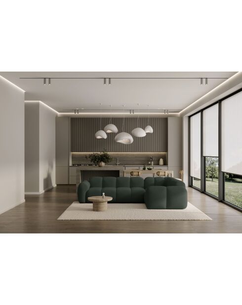 Divano angolare fisso M, destro Cloud Dark Green- 260x197x76 cm