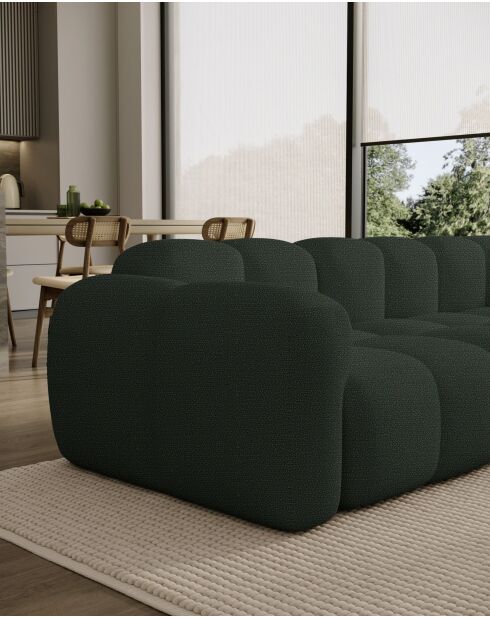 Divano angolare fisso M, destro Cloud Dark Green- 260x197x76 cm