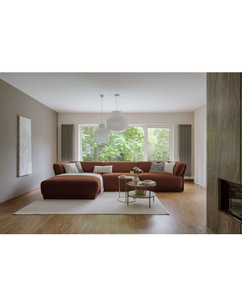 Vaste M Left Gatsby Terracotta hoekbank - 338x175x87 cm