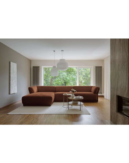 Vaste M Left Gatsby Terracotta hoekbank - 338x175x87 cm