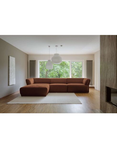 Vaste M Left Gatsby Terracotta hoekbank - 338x175x87 cm