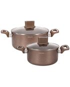 2 pentole a induzione da 20/24 cm + 2 coperchi