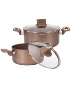 2 pentole a induzione da 20/24 cm + 2 coperchi