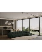 Divano angolare fisso M, destro Cloud Dark Green - 315x160x76 cm