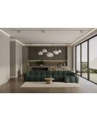 Divano angolare fisso M, destro Cloud Dark Green - 315x160x76 cm