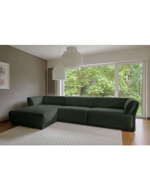 Fixed M Left Gatsby Ecksofa, dunkelgrün — 338 x 175 x 87 cm