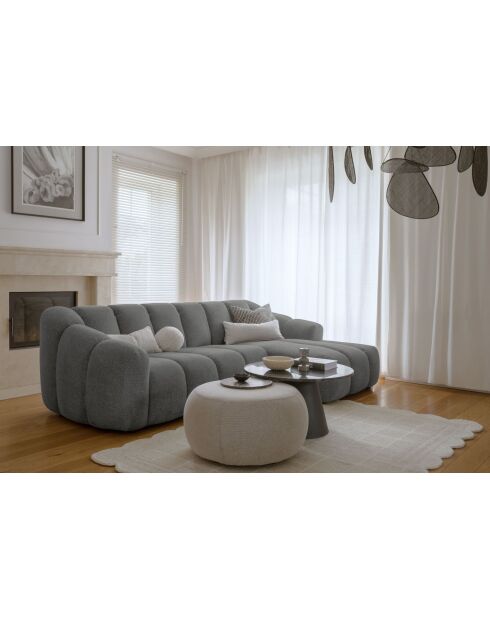 Festes Ecksofa S Right Shell Grey - 255x165x75 cm