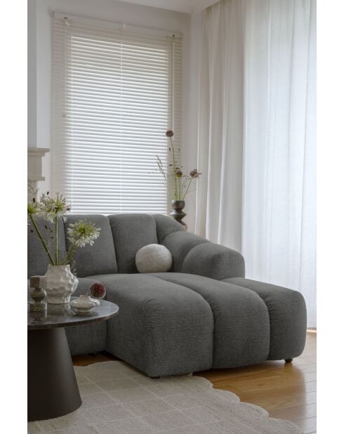Festes Ecksofa S Right Shell Grey - 255x165x75 cm