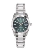 Ronda 585 H3 Quarzuhr, hergestellt in der Schweiz, für Damen aus silberfarbenem Stahl