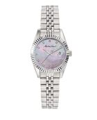 Reloj de cuarzo de acero plateado RONDA 585 H3 fabricado en Suiza para mujer