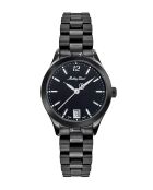 Reloj de cuarzo para mujer RONDA 505h6 fabricado en Suiza en acero negro