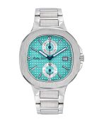 Orologio da uomo Ronda Swiss Made Quartz Ronda in acciaio argentato