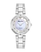 Montre Femme Quartz Swiss Made RONDA 762 en Acier argentée