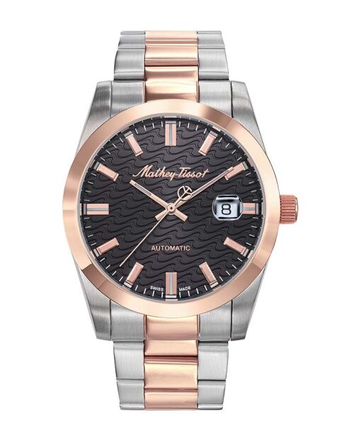 Swiss Made Automatic STP 1-11 Herrenuhr aus zweifarbigem Silber-/Roségoldstahl