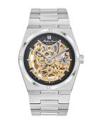 Herrenuhrwerk+Catena S800 Automatikuhrwerk, hergestellt in der Schweiz, Silberstahl