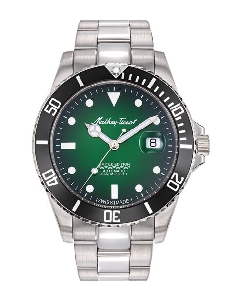 Swiss Made Automatic STP 1-11 zilverkleurig stalen herenhorloge