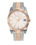 Montre Homme Quartz Swiss Made RONDA 515 H3 en Acier Bicolor argenté/doré rose