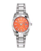 Ronda 585 H3 Quarzuhr, hergestellt in der Schweiz, für Damen aus silberfarbenem Stahl