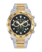 Orologio da uomo al quarzo RONDA 5030D Swiss Made in acciaio bicolore giallo/argento