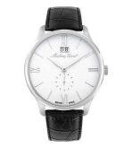 RONDA 6004B Orologio svizzero da uomo al quarzo in pelle nera