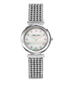 Montre Femme Quartz Swiss Made RONDA 1062 en Acier argentée