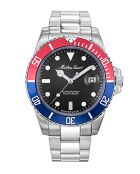 Ronda 505h3 Quarzuhr für Herren, hergestellt in der Schweiz, aus silbernem Stahl