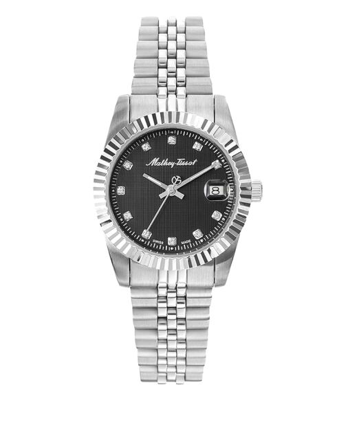Montre Femme Quartz Swiss Made RONDA 585 H3 en Acier argentée