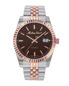 Swiss Made Automatic STP 1-11 Herrenuhr aus zweifarbigem Silber-/Roségoldstahl