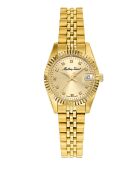 Orologio da donna al quarzo RONDA 585 H3 Swiss Made in acciaio dorato