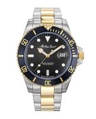 Ronda 505h3 Quartz herenhorloge van Zwitserse makelij in zilver/goud, tweekleurig staal