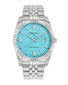 RONDA 515 H3 Quartz herenhorloge van Zwitserse makelij in zilverstaal