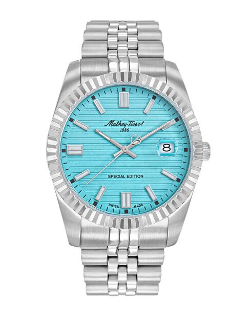 RONDA 515 H3 Quartz herenhorloge van Zwitserse makelij in zilverstaal