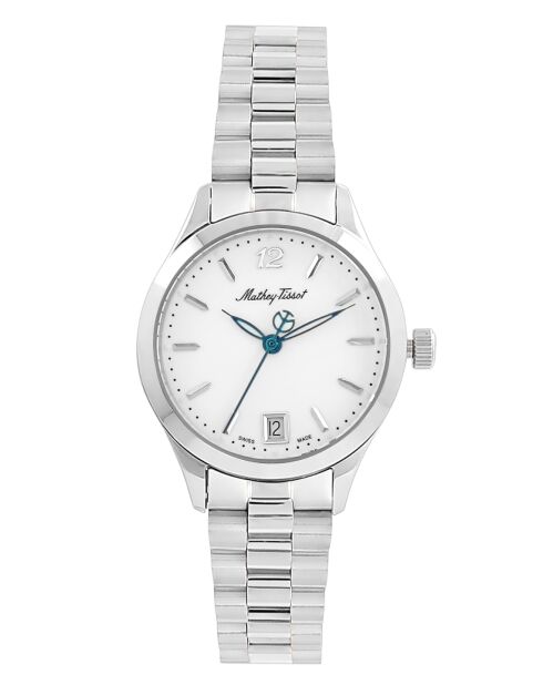 Montre Femme Quartz Swiss Made RONDA 505h6 en Acier argentée
