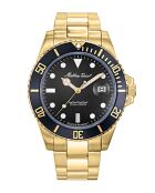 Montre Homme Swiss Made Quartz Ronda 505h3 en Acier dorée