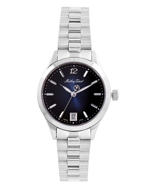 Montre Femme Quartz Swiss Made RONDA 505h6 en Acier argentée