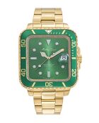 Ronda 505h3 Quartz herenhorloge van Zwitserse makelij in goudstaal