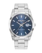 RONDA 505 H3 Quartz herenhorloge van Zwitserse makelij in zilverstaal