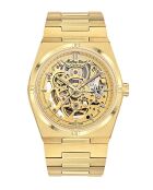 Orologio da uomo Movement+automatico Swiss Made Catena S800 Gold Steel