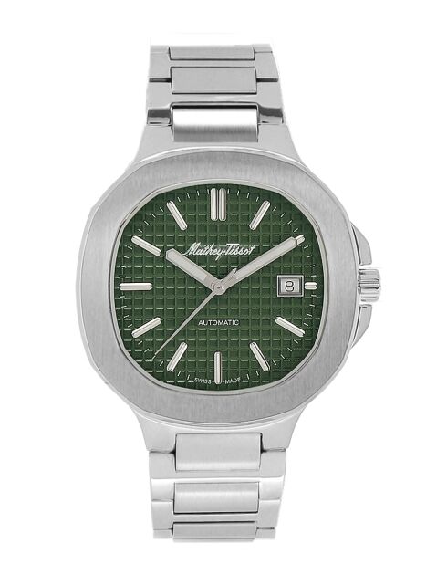 Automatic Swiss Made Sellita SW200 zilverstalen herenhorloge