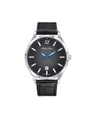 Reloj de cuarzo para mujer RONDA 505h6 fabricado en Suiza en piel negra