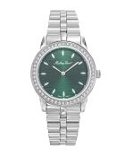 Montre Femme Quartz Swiss Made RONDA 1062 en Acier argentée