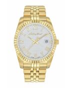 RONDA 515 H3 Quartz herenhorloge van Zwitserse makelij in goudstaal