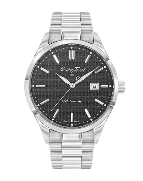 Orologio da uomo automatico in acciaio argentato Claro 888