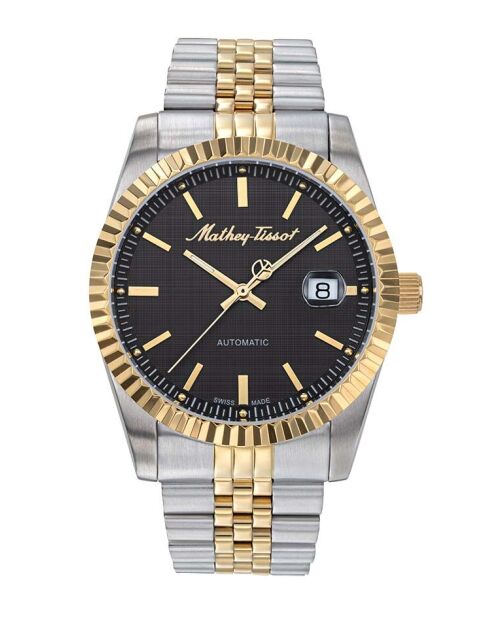 Swiss Made Automatic STP 1-11 Herrenuhr aus zweifarbigem Silber-/Goldstahl