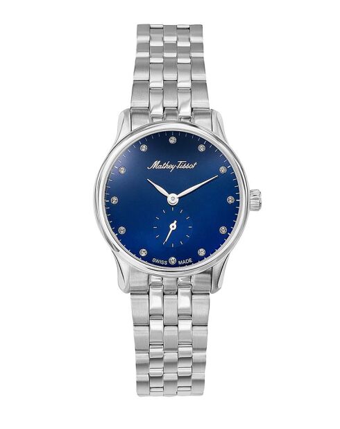 Montre Femme Quartz Swiss Made RONDA 1064 en Acier argentée