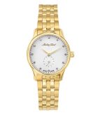 Montre Femme Quartz Swiss Made RONDA 1064 en Acier dorée