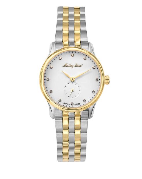 RONDA 1064 Orologio svizzero al quarzo da donna in acciaio bicolore argento/oro