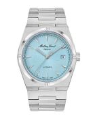 Herenhorloge met automatische Zwitserse makelij Catena SA100 zilverstaal