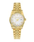 Montre Femme Quartz Swiss Made RONDA 585 H3 en Acier dorée