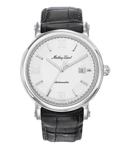 Swiss Made Automatic STP 1-11 Herrenuhr aus braunem Leder